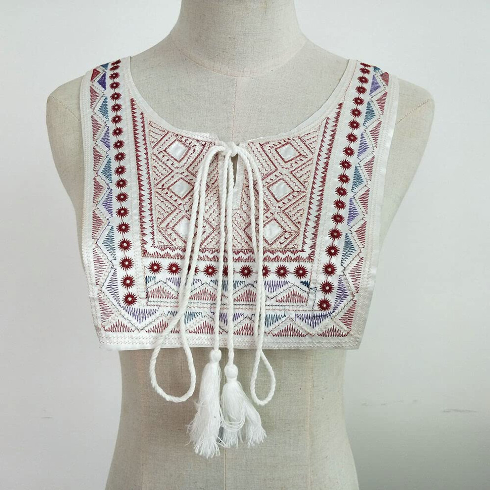 1pc Gold/Color Pink Embroidery Ethnic Style Collar Venise Sequin Floral Embroidered Applique Lace Neckline Collar Garment Accessories-image-OPC-PG2FD27-NEW
