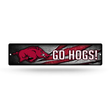 Rico Industries NCAA Arkansas Razorbacks 16-Zoll-Straenschild aus Kunststoff, Dekor