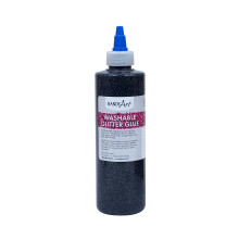 Handy Art abwaschbarer Glitzerkleber, 237 ml, Schwarz
