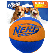 Nerf Dog Trackshot Ball, giocattolo per cani con cigolio interattivo e scricchiolio, leggero, durevole e resistente all'acqua, 4,5 pollici, per r