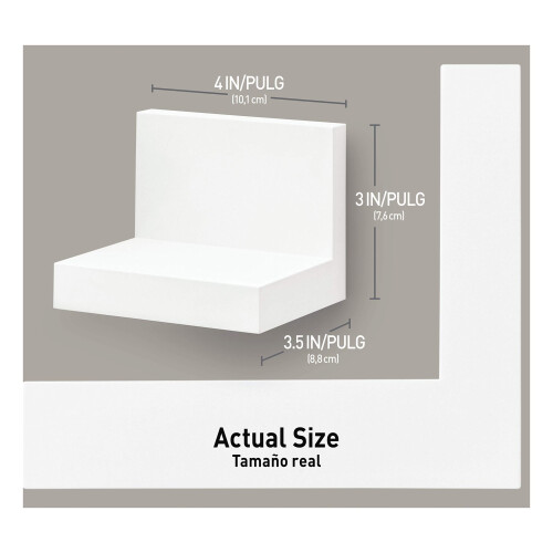 3M Prateleiras de Exibição Command, Suporta até 2 lb, Quartzo, 2 Prateleiras com 8 Fitas Command, Flutuante 1