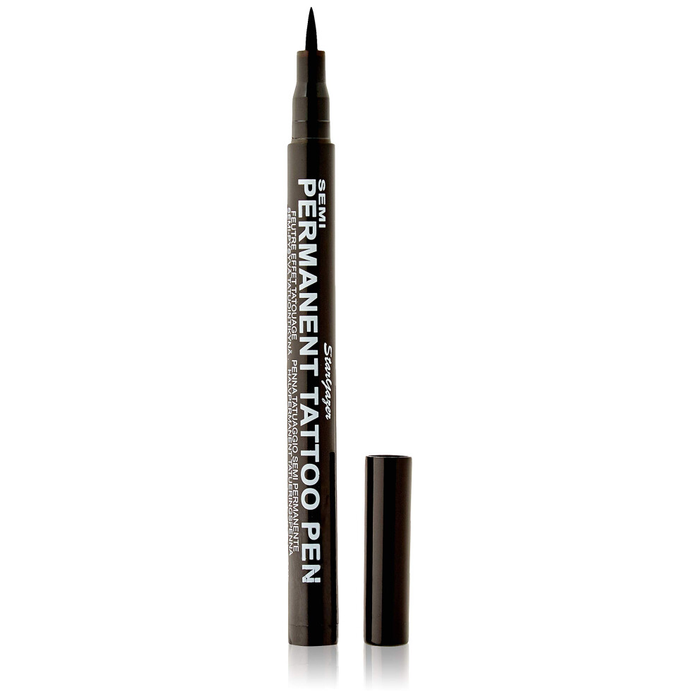 Semi-Permanent Tattoo Pen 1. Up to 24 hour strong black colour for skin art with a fine line nib.
