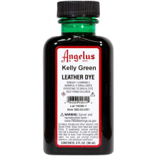 Angelus Leather Dye- Flexible Leather Dye for Shoes Boots Bags Crafts Furniture & More-Kelly Green- 3oz
