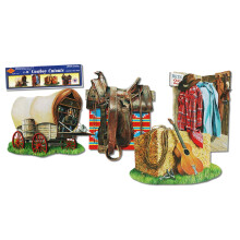 Cowboy Cutouts Partytillbehör (1 styck) (4/Pkg)