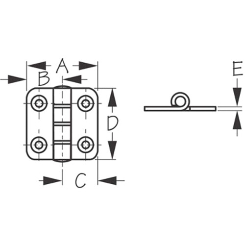 STAINLESS BUTT HINGE 2 X 2 2