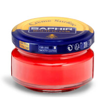 SAPHIR Creme Surfine Pommadier Shoe Polish - Beeswax Cream for Leather Products - Red