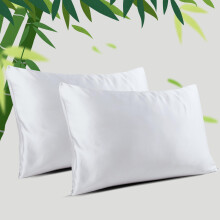 Standard Size Pillow Protectors Viscose Derived from Bamboo - Set of 2 Zippered 400 Thread Count Cooling Pillow Case 26x20 Inch Soft Hotel Quality (2