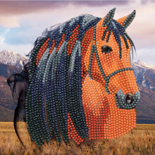 Crystal Art Diamond Painting Card Kit - Horse- Create Your Own 7x7 Card Kit - for Ages 8 and up