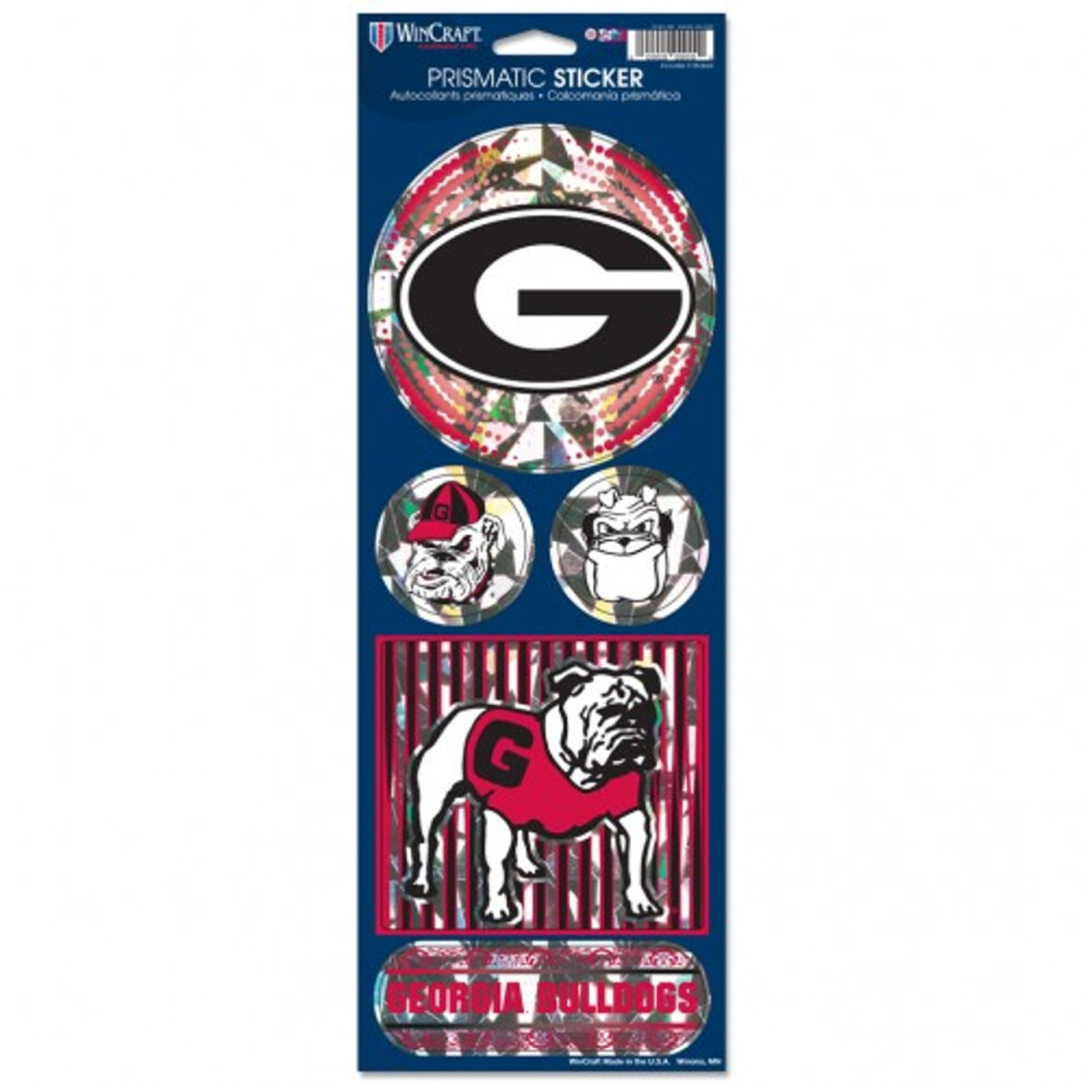 Georgia Bulldogs Decal 4X11 Die Cut Prismatic Style 032085522054