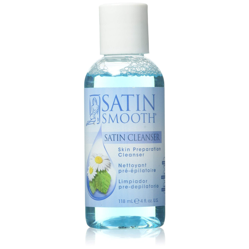 Satin Smooth Satin Cleanser Skin Preparation Cleanser 4 Oz