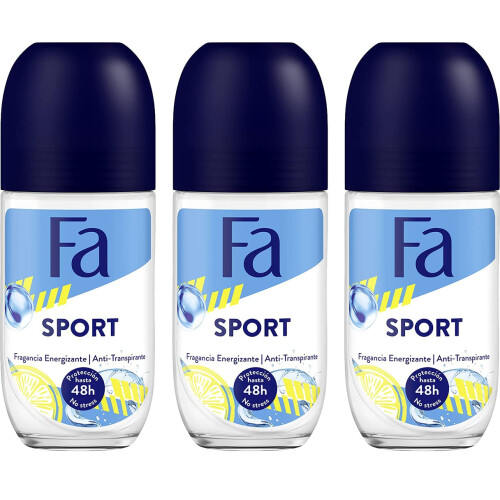Fa Deodorant 50ml Roll-On Sport (3-pack)
