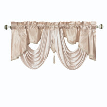 Cantonnire de fentre fantaisie GOHD Valarie. 54 x 18. Tissu taffetas avec swag en satin doux. Ajoutez une touche de luxe royal votre maison.