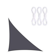 (Dark Grey, 3m x 4m x 5m) Youngshion Right-angled Triangle Sun Shade Sail Canopy