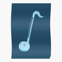 (Otamatone Electronic Music Synthesizer ?????? Blue=7375) Posters 16x20" or 18x18inch Wall Art Living Room Bedroom Décor Print