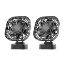 2X Desktop Mini Rechargeable USB Fan with Timer Foldable 3 Speed 7 Leaf Portable Quiet for Office Outdoor Camping