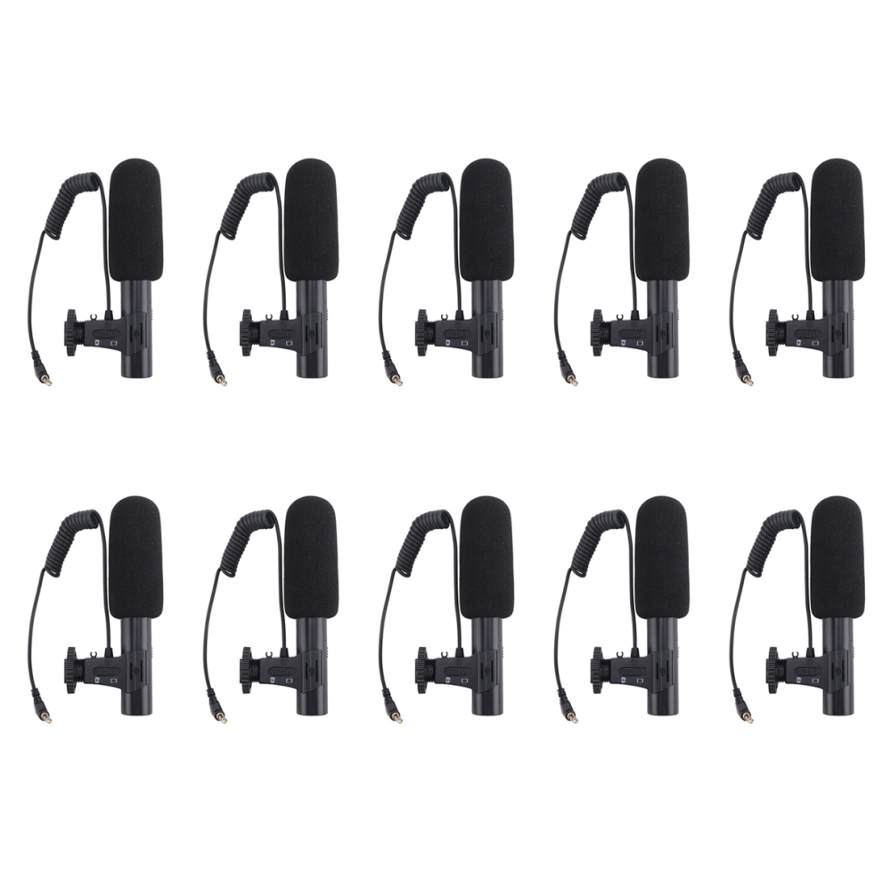 10X Updated 3.5Mm Hd Video Recording Microphone Smart Noise Reduction Interview Mic For Mobile Phone/Slr Camera 4851689825349