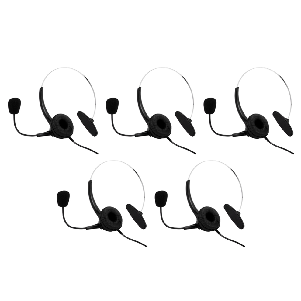 5X Rj9 Call Center Headphone Monaural Noise Reduction Headset With Mic 4851689825370