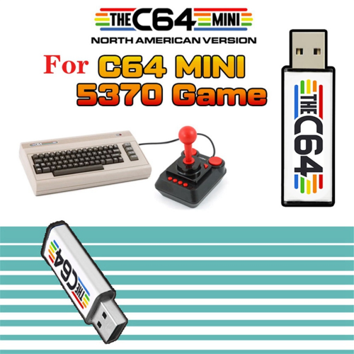 2X USB Stick for C64 Mini Retro Game Console Plug and Play U Disk with 5370 Games 2