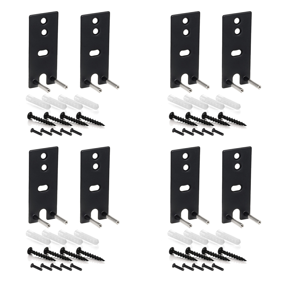 8X Steel Black Wall Mount Brackets Replacement For Omnijewel Lifestyle 650 & Surround Speakers 700 4851689823086