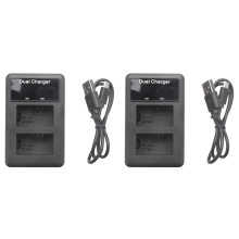2X Lcd Dual Usb Battery Charger for Fw50 Np Np-Fw50 Npfw50 Nex-3 Nex-5 Nex-6 -A55 A33 A6000 Camera