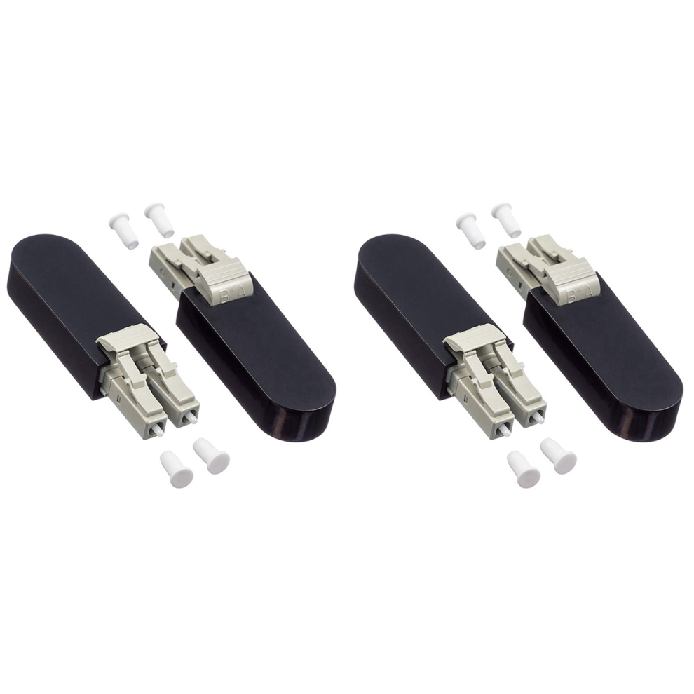 4-Pack Lc/Upc Fiber Optic Loopback Adapter Cable, Multimode 50/125 Test Plug For Testing Applications 4851689830374