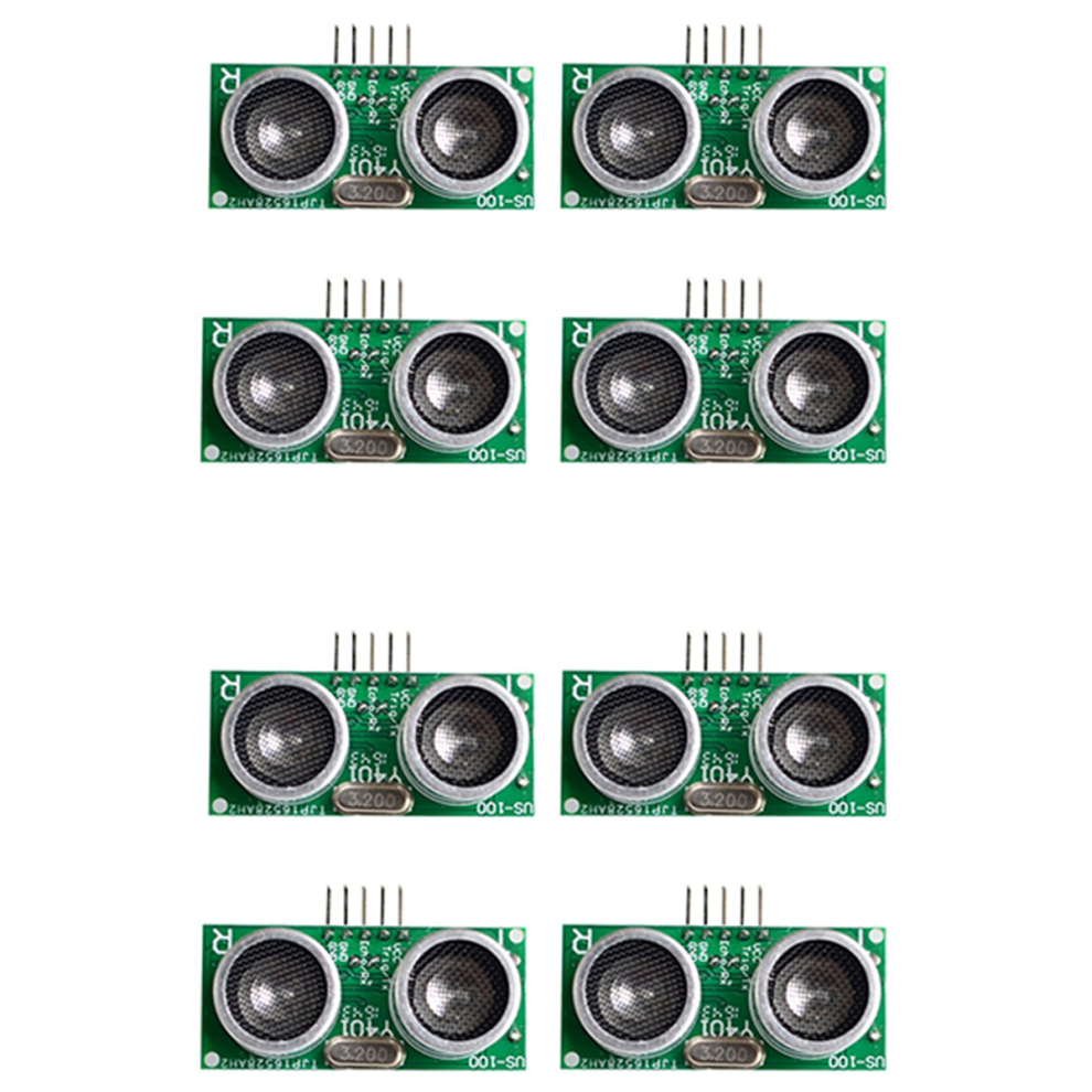 8Pcs Us-100 Ultrasonic Sensor Module Dc 2.4V - 5V With Temperature Compensation Range Distance 4851689830404
