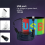 2X LED Pixel Panel,USB 5V Flexible Module RGB Scrolling Text Animation Display,Bluetooth APP,16X32 LEDs 7x17CM 4