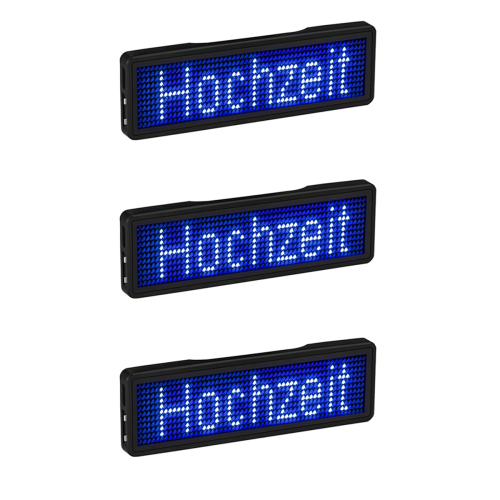 3X Bluetooth LED Name Badge Rechargeable Light Sign DIY Programmable Scrolling Message Board Display LED,Type 5 2