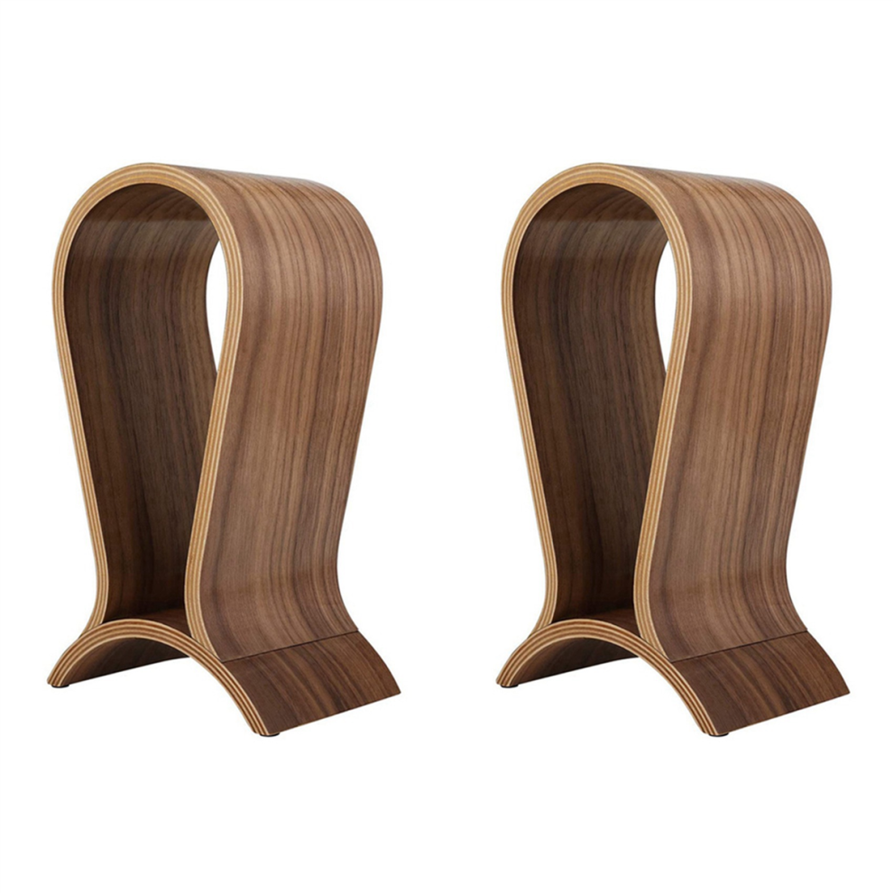 2X Wooden Headset Stand Gaming Headphone Display Holder Hanger For //// Headphones 4851689832002