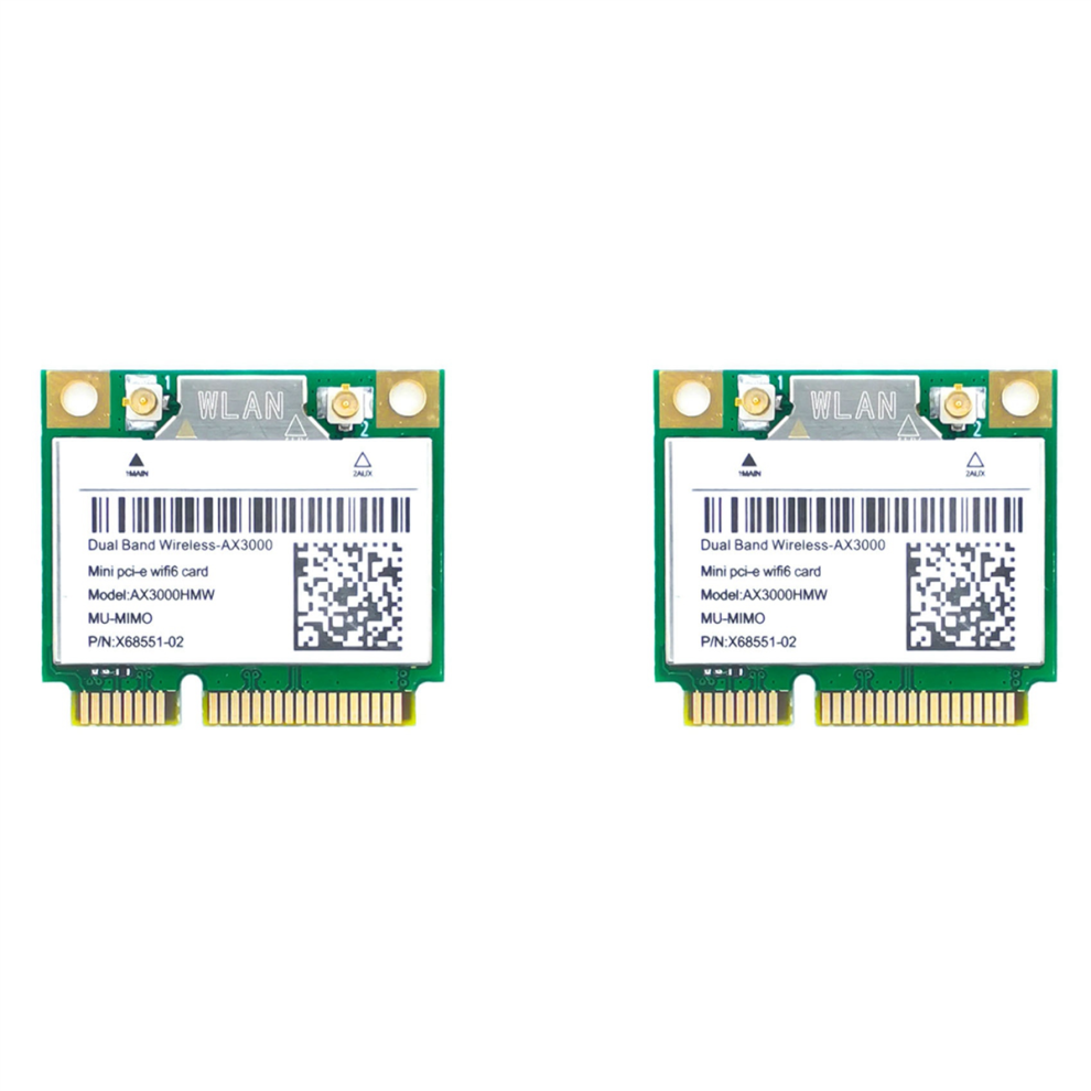 2X Mini Pci-E Ax200 Ax3000 Wi-Fi 6 Wireless Adapter Dual Band Bluetooth 5.1 Wifi Card 802.11Ax 2.4G/5G Wlan Windows10 4851689832101