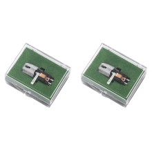 2X Ruby & Sapphire Dual Needle Stereo Stylus Turntable Pickup Accessory for Record Player,Magnetic,Phonograph