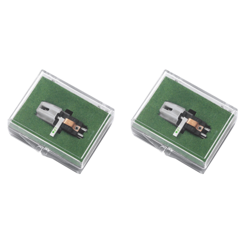 2X Ruby & Sapphire Dual Needle Stereo Stylus Turntable Pickup Accessory for Record Player,Magnetic,Phonograph 1