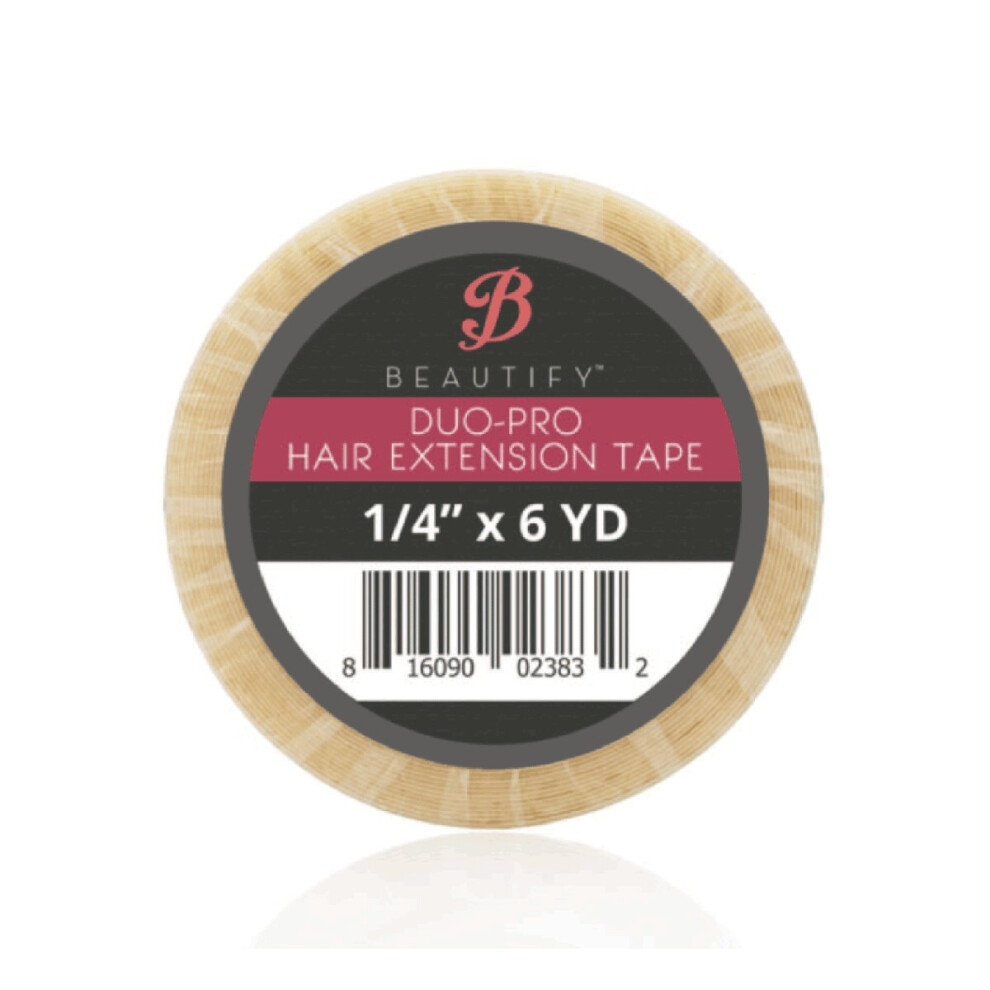 Walker Tape Co Unisex White,Clear Beautify Duo-Pro Double Sided Hair Extension Tape Roll - 1/4" X 6 Yd