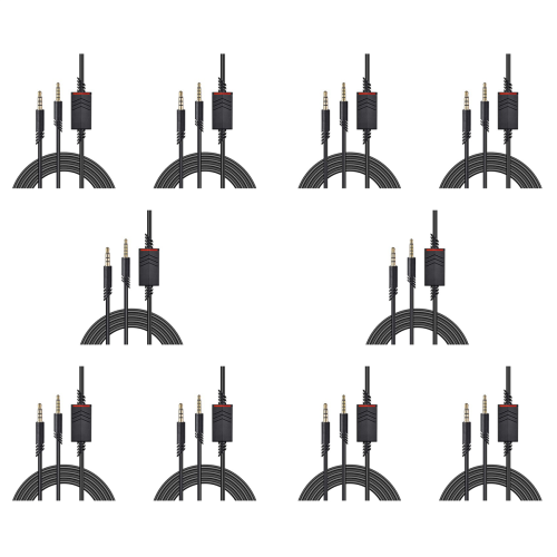 10X Replacement Headset Cable, 2.0M Inline Mute Cable Cord for Gaming Headsets Controller Headphone 1