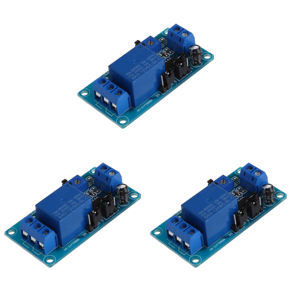 3X Single Channel Time Delay Relay Module Control Board Dc12v Fc-32 4851689836550