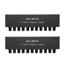 2X AU-HP10 10 Channel Stereo Headphone Amplifier Audio 1Input Output Preamplifier -Control NJM4556A
