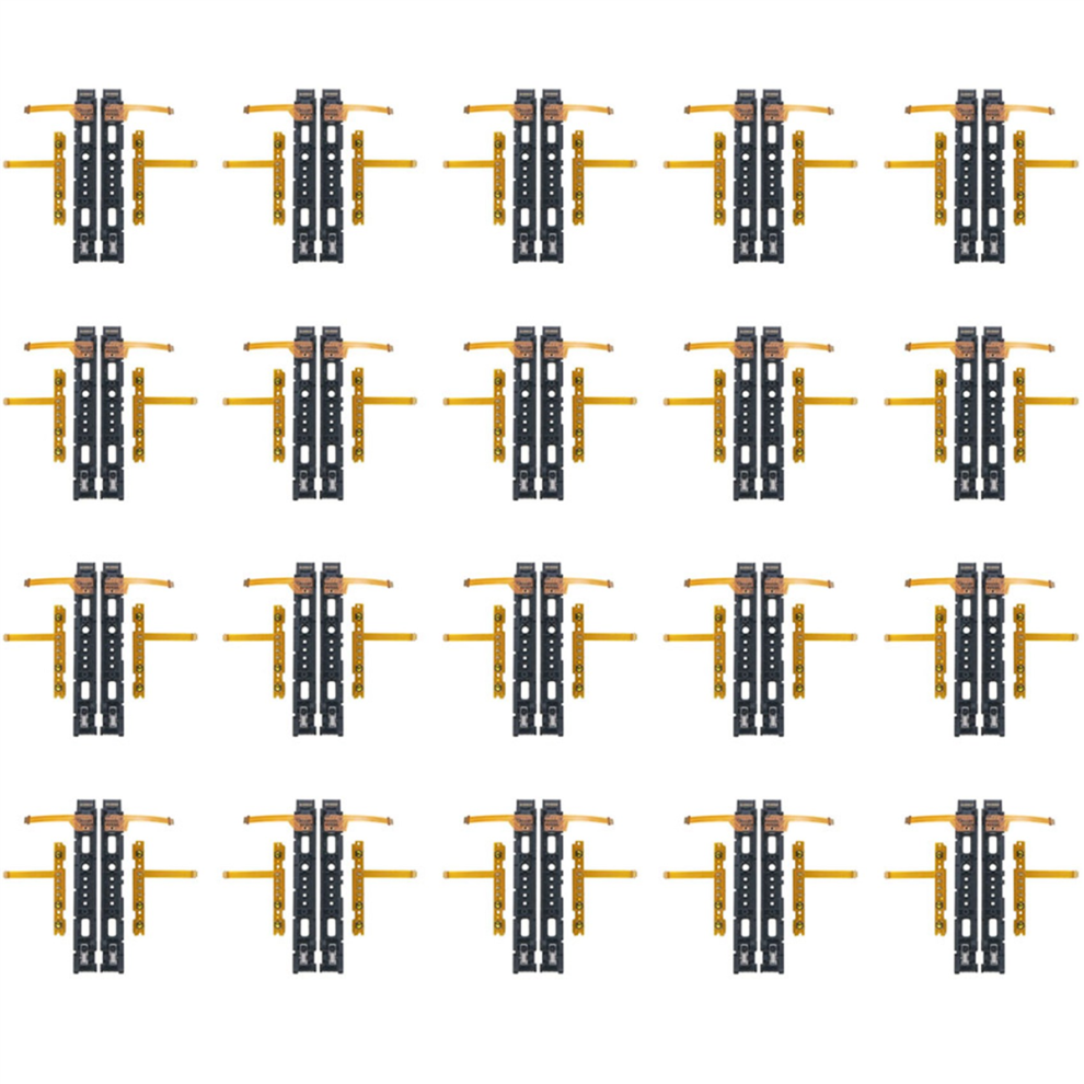20X Replacement Lr Slide Left Right Slider Rail With Sl Flex Cable For Nintend Switch Ns Joycon Controller Black 4851689838837