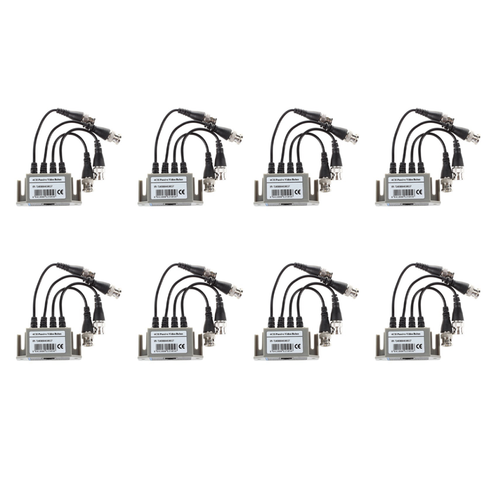 8X 4-Channel Video Balun Bnc Utp Cat5 Transmitter For Cctv/ Surveillance Camera Trend 4851689840298