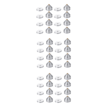 24 Set Speaker Stand Feet Foot Pad Aluminium Alloy Metal Spikes Cone Floor Nail Silver