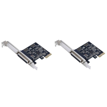 2X High Quality Parallel Port DB25 25Pin Pcie Riser Card Printer to PCI-E Express Converter Adapter AX99100