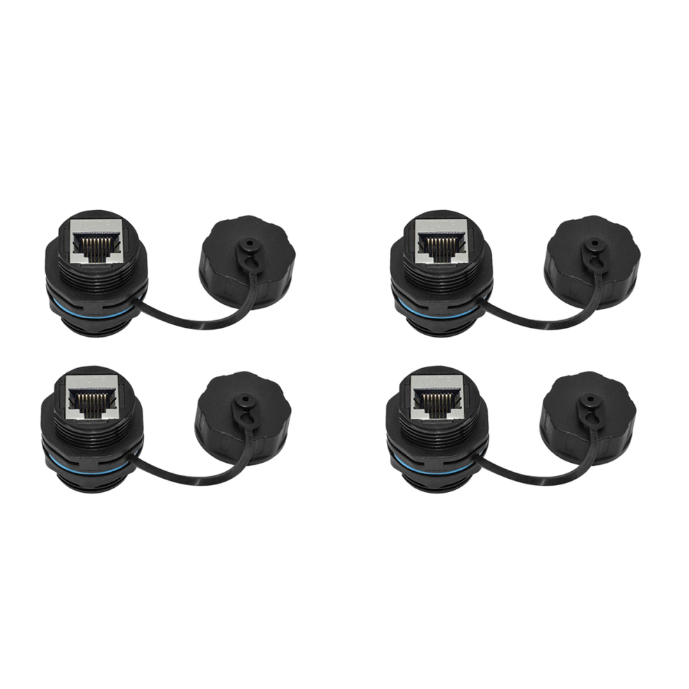 4Pcs Rj45 Panel Mount Coupler, Ip68 Shielded Industrial Ethernet Lan Through Connector For Cat6/Cat5e/Cat5 4851689840984
