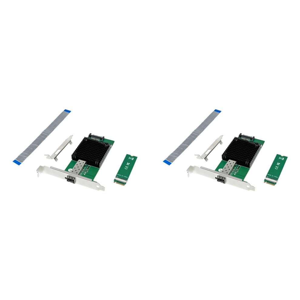 Photos - Other for Computer Jojomino 2X Server Network Card M.2 B+M KEY 8-Channel Single-Port 10GbE SFP Ethernet NIC for Win10 FreeBSD Linux 