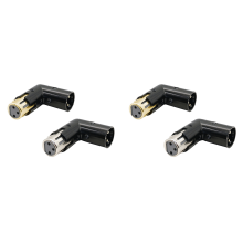4PCS Audio Adapter Plug 3Pin XLR Angle Adjustable Male to Female Right (XLR 90 Degree Adapter)