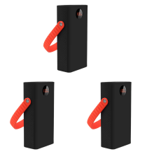 3X Silicone Case for PEA40 40000MAh Power Bank Anti-Slip/Anti-Fall Soft Cover Protective Sleeve(Black)