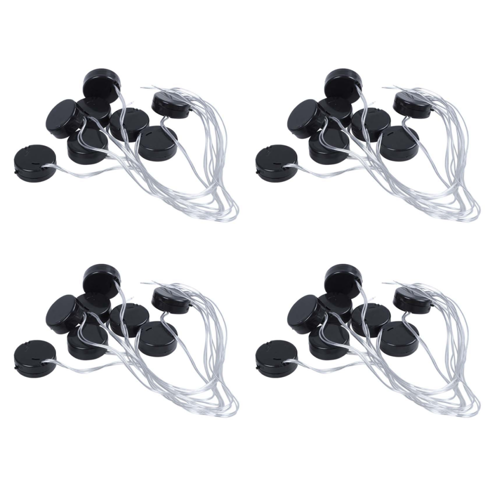 32Pcs Black Wire Lead 2X3v Cr2032 Coin Cell Button Battery Holder Case 4851689839094