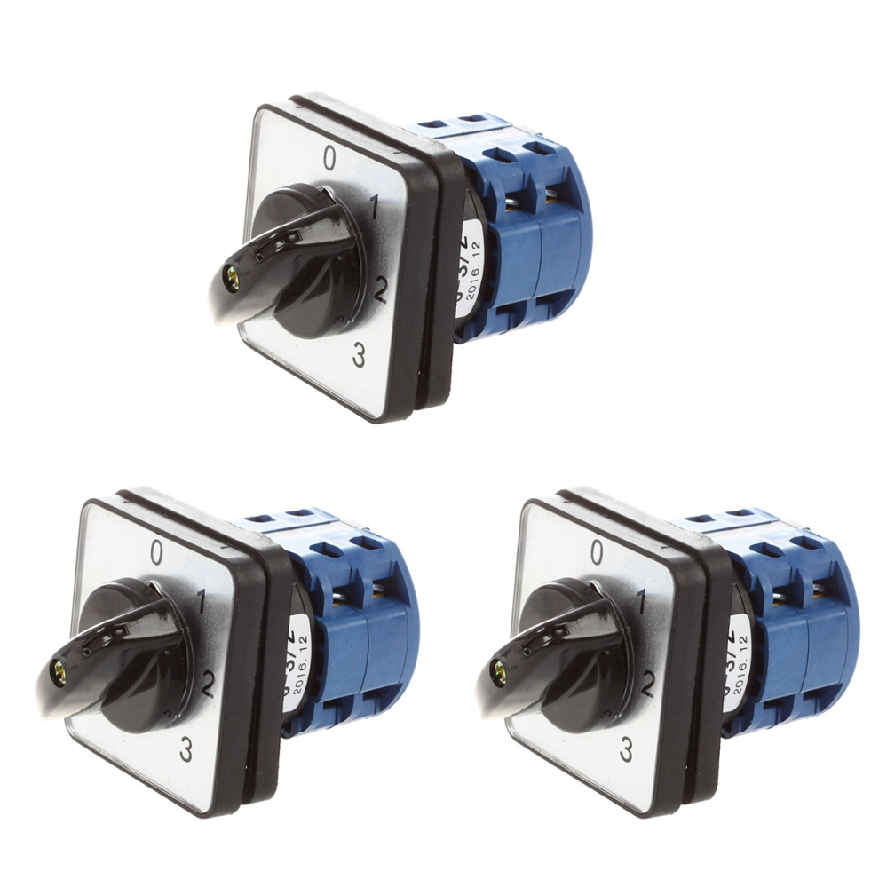 3X 660V 20A 6 Terminals 4 Positions Rotary Cam Changeover Switch 4851689839070