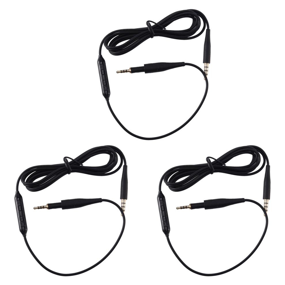 3X Replacement Cable Audio Cord With Mic Volume Control For K430 K450 K451 K452 Q460 K480 J55 J88 Black 4851689839438