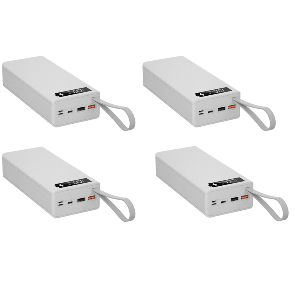 4Pcs 16X18650 Battery Storage Box Pd Qc3.0 Quick Charge Diy Power Bank Case 18650 Holder White 4851689839216