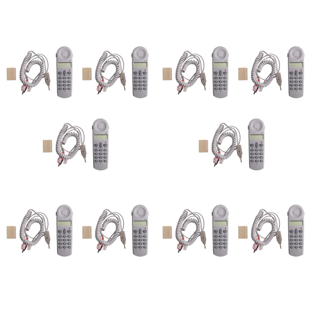 10X Telephone Butt Test Tester Lineman Tool Network Cable Set Device C019 Check For Line Fault Grey White 4851689843169