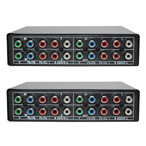 2X RGB Component Switch Selector 5 3-Way YPBPR Cable AV Switcher for PS2 DVD Player TV 1